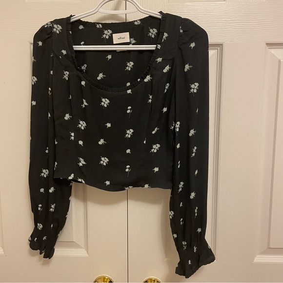 COPY - NWOT Aritzia wilfred breathless blouse, wide neckline, longsleeve blouse… - Picture 8 of 12